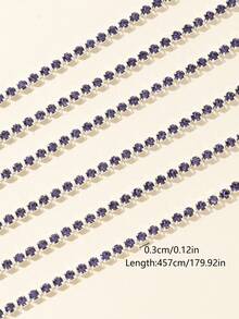 1 卷 450 厘米超闪亮水钻链，适用于美甲、鞋子、手机壳、婚纱和其他 DIY 装饰