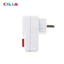 CILIA 1/2个大号带开关插头转换器,适用于家庭、旅行、办公室、学校等场所,白色 - 查看 7