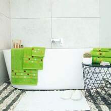 Alley Panache Bath Towels Set Pack Of 6 2 Bath Towels 2 Hand Towels And 2 Face Towels 100% Combed Cotton (550 GSM) Plush And Absorbent Hotel Grade Quick-Drying Durability - GreenGlow - View 5