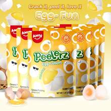 AMOS Peelerz Egg-Cellent Gummy Candy, Peelable Egg Flavored 1.41oz Packs-Playful Egg-Cellent Snack With Gummy Candy, Fun Snack, Peelable Design, Novelty Candy, Glutenfree Snack(2 Bags) - 2 件裝 - 查看 5