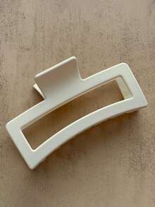 Bộ 4 kẹp tóc/1 kẹp tóc vuông lớn 10.5cm/4.13in dành cho nữ, màu đen, trắng, kaki, nâu, chất liệu nhựa nhẹ, thời trang, đa năng, cao cấp, thanh lịch, đơn giản, tối giản, màu trơn ombre, phù hợp cho sử dụng hàng ngày, dự tiệc, đi làm, du lịch, buộc tóc đuôi ngựa, búi tóc, rửa mặt, tắm, trang điểm, phụ kiện trang phục, phụ kiện tóc phòng tắm, kẹp tóc thanh lịch, phụ kiện tóc thời trang dành cho nữ. - Nhiều màu - Xem 7