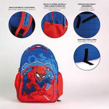 Marvel CERDÁ LIFE'S LITTLE MOMENTS Set Infantil Mochila Escolar Mediana-32.0x42.0x20.0 cm & Paraguas de Burbuja Spidey - Azul 13 - Ver 3