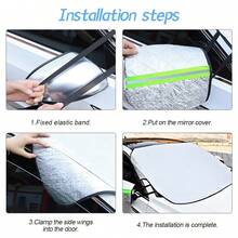 LoyaForba Car Magnetic Windshield Snow Cover, 4 Layers WAaterproof Windproof Protection, Snow, Ice, Sun, Frost Defense, Universal For SUV, Truck, Sedan, Van ( Silver) - Silver - View 5
