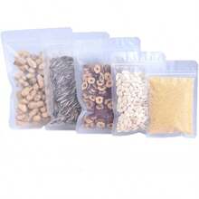 Bolsas Reutilizables Esmeriladas de Cierreético de Cremallera Resellable. para Envasado, Empaquetado y Exhibición de Alimentos. Almacena Frutos Secos, Café. (16 x 24) - 16 cm x 24 cm - Ver 9