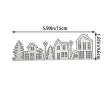 1pc Whimsical Fantasy Edge Metal Cutting Die - Intricate Christmas Tree & House Design For DIY Paper Crafting, Scrapbooking, And Card Making With Precision Cutting And Easy Release