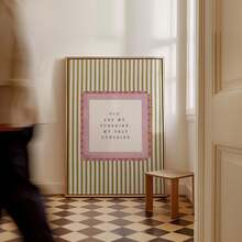 1 件“你是我的阳光”中性条纹印花墙饰，适合女孩房装饰、乡村风格儿童房装饰、简约语录墙画、米色家居装饰，适用于卧室和客厅、温馨婴儿房装饰、复古家居装饰 - 彩色 - 查看 13