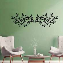 HELLOYOUNG Sleek 2-Piece Black Metal Leaf Wall Art Set - Modern Minimalist Decor For Living Room, Bedroom, Office | Indoor & Outdoor Wall Hanging Art, Waterproof & Rustproof | Easy To Hang, Housewarming Gift, Wedding Gift, Aesthetic Room Decor, Farmhouse & Boho Decor - Nhiều màu - Xem 3