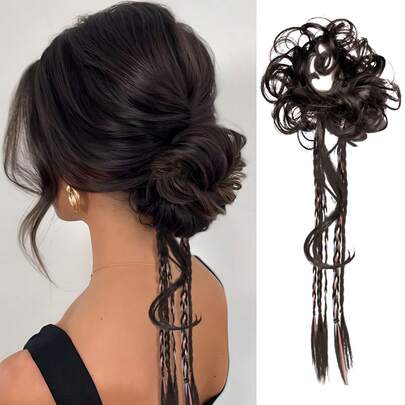 Women's Multi-Style Wig Hair Accessories - Claw Clip Hairpieces For Bun/Dragon Beard/Messy Bun/Box Braids/Double Braid/High Ponytail