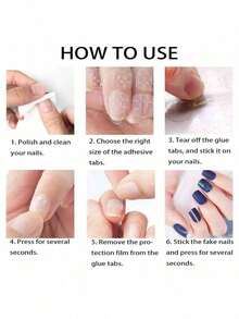 288pcs 12 Sheets Adhesive Tabs Waterproof Breathable Glue Tabs DoubleSided Nail Jelly Sticker Super Sticky Fake Nail Glue Stickers Transparent Flexible For Manicure - 透明的 - 查看 6