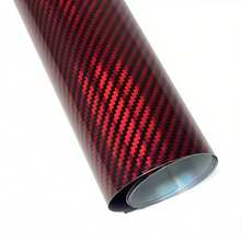 50cm X 150cm PET Laser Red Carbon Fiber Vinyl Wrap Film, Car Body Decor Sticker - A - View 8