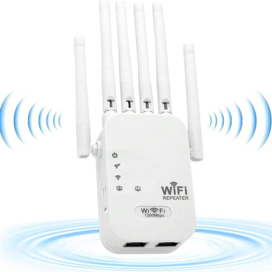 1200Mbps Wireless WiFi Repeater WIFI Extender WiFi Booster 2.4G/5G Network Amplifier 360° Full Coverage Signal For Small Office - View 1