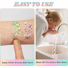Glitter & Facial Gems - 12 螢光 - 查看 6