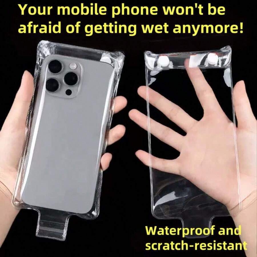 10/5件装自行车骑行防水手机套 - 高品质手机套，触屏友好，雨天骑行必备，适合户外活动，时尚设计，牢固贴合，必备配件，简约外壳，增强抓握力 - 彩色 - 查看 1