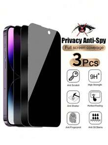 3片装防眩光钢化玻璃屏幕保护膜，兼容 17/17 Pro/17 Pro Max/17 Air/16 Pro Max/16/16 Pro/16 Plus/15 Pro Max/15/15 Plus/15 Pro/14 Pro Max/14/14 Pro/14 Plus/13 Pro Max/13 Pro/13/12 Pro Max/12/12 Pro/11/11 Pro Max/11 Pro/XR/XS/XS Max/SE 2022/7/8 Plus - 黑色 - 查看 8