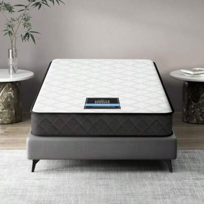 Kinge Single Mattress Bed Mattresses Bonnell Spring Foam Topper 16cm Thickness With 6-Coli Spring System And Breathable Tight Top 5Yrs Warranty Medium Firm White With Vacuum Packed