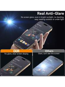 Yezodawee 9H Matte Privacy Tempered Glass Screen Protector Compatible With Iphone 16 Pro Max/16 Plus/15 Pro Max/14/13/12/11/XR/X/XS/7/8, 2.5D Anti-Fingerprint Matte Anti-Spy Screen Protector (6.1 Inch), Full Coverage Matte Privacy Tempered Glass Screen Protector - Black - View 6