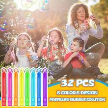 TYUI 32 Pcs 8 Colors Neon Bubbles Party Favors For Mini Star Bubble Wand Bulk In Gift Box As Goody Bags Stuffer Classroom Giveaways Carnival Prizes Toy Birthday Treats Party Supplies For Toddlers - Bubbleset - View 3