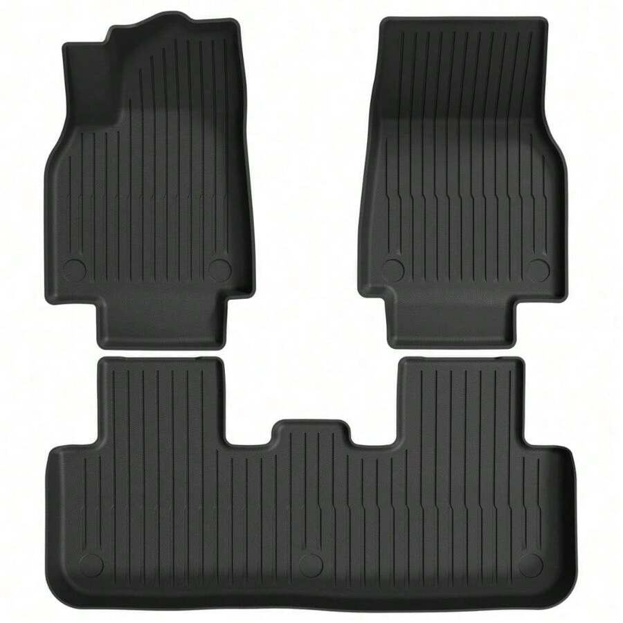 For  Juniper 2025 2026 Floor Mats Trunk Liner All Weather TPE Extra Thick Front Rear Row Floor Liners Cargo Mat Full Set For Model 3 Y 5 Seater - TPE MATS MY(2024-2020) - View 1