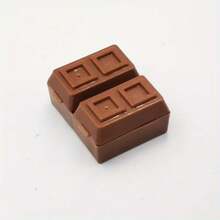 1pc Chocolate-Shaped Pencil Sharpener Or Roller With Built-In Eraser - Realistic Brown Candy Design, Desktop Organizer Suitable For Schools, Offices, And Homes - No Batteries Required - Perfect Stationery Gift For Students And Professionals, Durable Construction, Creative Design - Multicolor - View 5