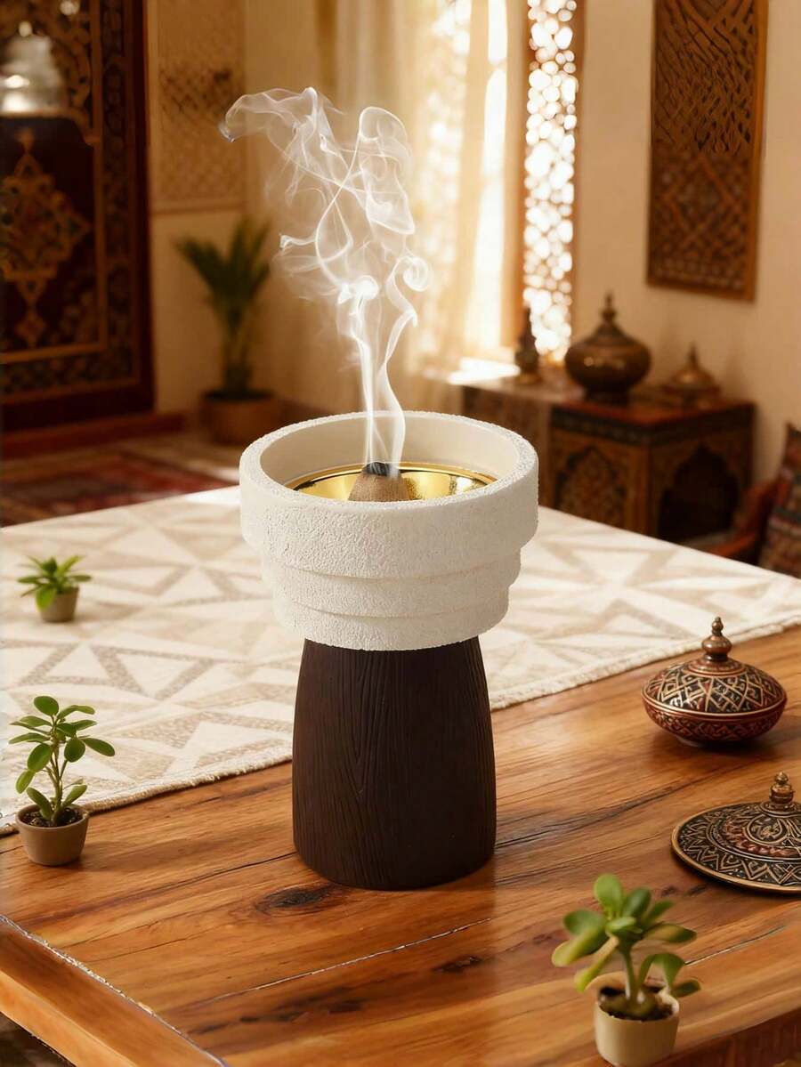 Un arzător de aromaterapie din rășină, proaspăt și elegant, în alb și negru. Poate fi folosit pentru decorarea și aromaterapia casei, la birou, în locuri de festival și yoga. Poate fi folosit și ca decorațiune în sufragerie, cadou pentru întoarcerea la școală, cadou de absolvire, suvenir, cadou de Ziua Îndrăgostiților și cadou pentru femei. Cadou de nuntă. - Multicolor - Vizualizare 1