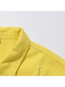 Men'S Ripped Denim Jacket Slim Fit Jean Outerwear Streetwear Casual Coat - 黃色 - 查看 4