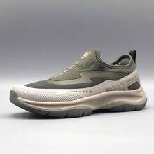Men's Slip-On Shoes 2025 New Lightweight Breathable Comfortable Soft Sole Non-Slip Waterproof Outdoor Hiking Casual Shoes - Gray-green - View 1