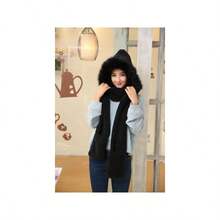 Winter Warm - Juego de gorro/bufanda/guantes de felpa suave y grueso para mujer - Talla Única + black - Ver 2