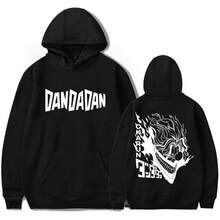 Dandadan Merch Hoodie Manga Style Sweatshirt Anime Okarun Hooded Long Sleeve Men Women Pullover - 黑色2 - 查看 1