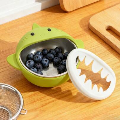 Detachable Silicone Snack Cup With Stainless Steel Lining Snack Container For Toddlers And Kids