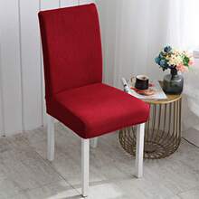 1/4/6pcs Solid Color Jacquard Dining Chair Covers, Stretch Removable Washable Chair Seat Covers For Home, Restaurant, Hotel, Kitchen - Multicolor - View 23