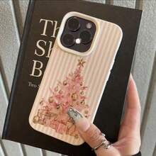 1 Ốp lưng điện thoại TPU họa tiết hộp quà cây thông Noel sọc hồng tương thích với iPhone 17 Pro Max/17/16 Pro Max/15/13/12/11, S20 FE/A15/S24/A55, Redmi Note 11/Note 12/Note 13 Pro, Ốp lưng điện thoại mềm bảo vệ toàn diện, chống rơi - trắng - Xem 2