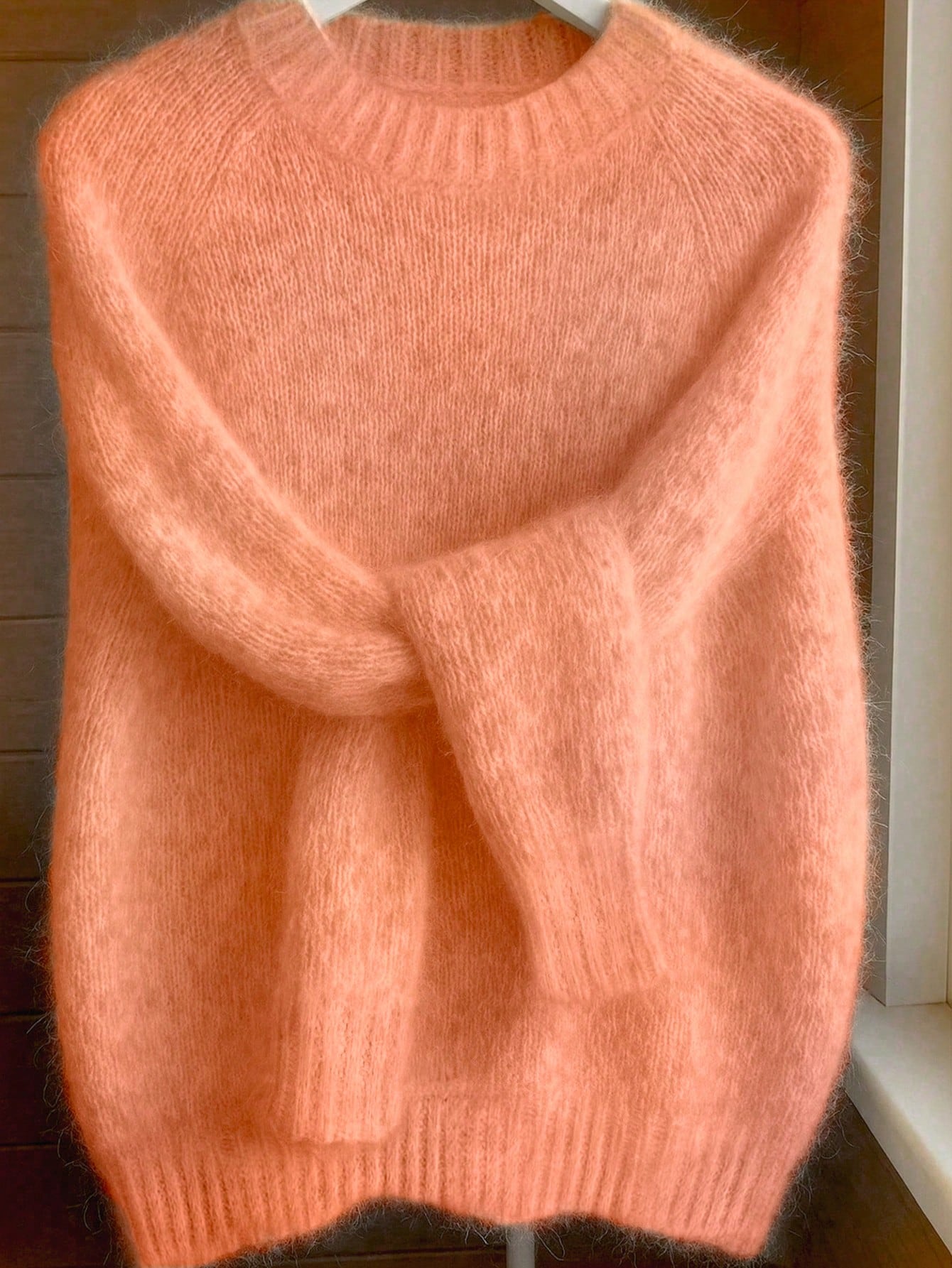 Mohair raglan sweater