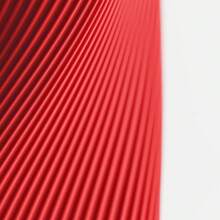 ORIZZONTE Modern Square Decorative Vase With Slanted Spiral Texture – Geometric Design For Succulents And Small Indoor Plants – Home/Office Gift Idea – Available In 2 Sizes – 100% Made In Italy, Shipping From Italy - Red - View 6