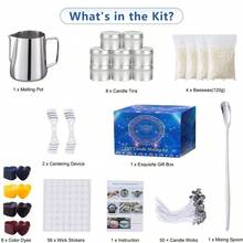 Candle Making Kits For Adults Beginners, DIY Candle Making Supplies Include Soy Wax, Candle Tins, Wicks, Wicks St... - B0F99658WT - View 8