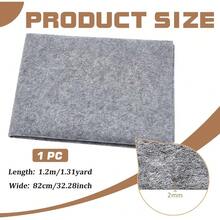 120ⅹ80cm 書道フェルトマット 厚さ2mm 書道下敷き お絵描きフェルトマット 大型 デスクマット フェルト 書道用品 フェルトパッド インクを吸収 ノイズ低減 滑り止めベース グレー - グレー - チェックする 8