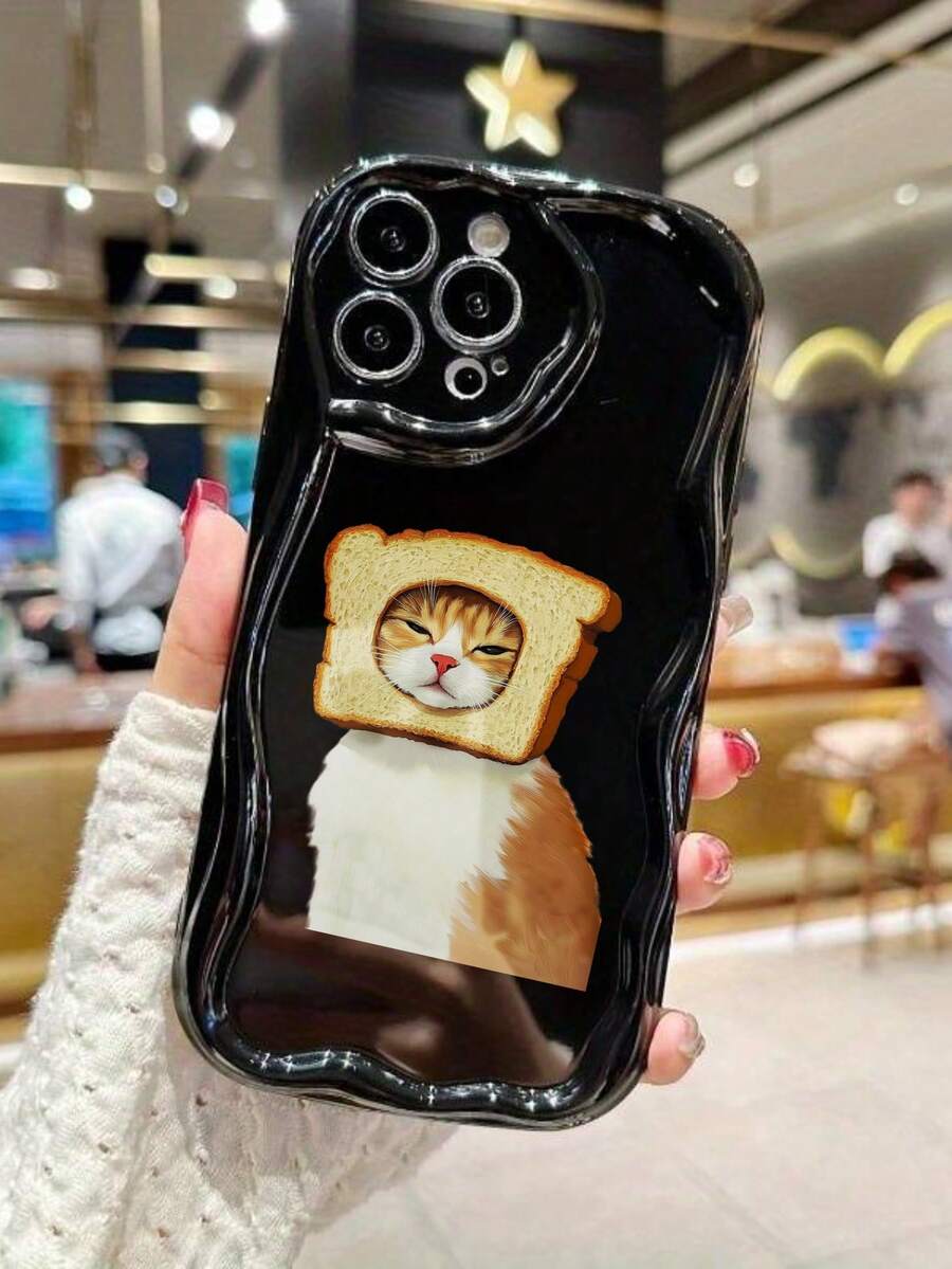 This Cute, Flower-Basket Cat Clear Phone Case Is Made Of TPU And Compatible With The Apple 11-17 Pro Max Series. The Clear Case Protects Against Drops While Showcasing The Phone's Natural Color, Achieving Both Aesthetic Appeal And Practicality. It's A Must-Have For Any Girl, And Will Turn Heads On Your Everyday Walks Around Town! - 黑色 - 查看 1