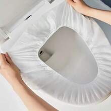 Thickened Disposable Toilet Seat Cover, Household Waterproof Non-Woven Fabric, Dirt-Proof Toilet Seat Cover Type, Specially Designed For Four Seasons Travel Hotels - White - View 3