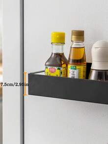 1个强力磁性厨房冰箱收纳架，洗衣机侧挂篮，壁挂式磁性调料架，无需钻孔 - 彩色 - 查看 6