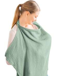 100% Woven Fabric Soft Breathable Nursing Cover, Multi-Use Sun Canopy For Strollers & Infant Carriers, Private Feeding Shawl For Moms, Suitable For Us - Multicolor - View 11