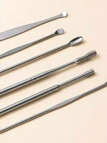1PC Portable Ear Wax Removal Set With 6-Piece Spiral Spring Ear Cleaner Tools, Compact Travel Ear Care Kit, Gentle Stainless Design For Home Trips Holidays Parties, Gift For Women Moms Daughters Friends Kids Couples, Jewelry-Inspired Detailing, Washable & Durable Accessory - Màu vàng - Xem 5