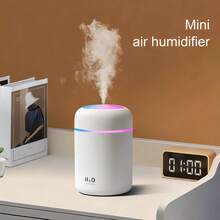 Miniaturowy nawilżacz powietrza o pojemności 300 ml, urządzenie do dyfuzji olejków eterycznych USB, z kolorowymi światłami otoczenia, automatyczne wyłączanie bez użycia wody, odpowiednie na różne okazje, np. do sypialni, salonów, biur, samochodów itp.