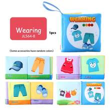 Montessori 4-In-1Cloth Book 1/2/3/6Pcs Washable Crinkle Fabric Book For Baby, Various Patterns Educational Toy Ideal Gift For All Holiday Birthday - Multicolor - View 20
