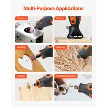 51-Piece Rotary Tool Kit, 200W Mini Power Rotary Tool Corded, 8000-40000RPM Multi-Purpose DIY Tools With Universal Chuck For Engraving, Sanding, Grinding, Polishing, Cutting, DIY Crafts - Stepless Speed Regulation - View 6