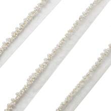 85cm Long 2cm With Imitation Pearls Beads Star Ribbon,Gift Wrap Cord,For Birthday Wrapping Craft Hair Bows Party Gift Supplies Diy Crafts