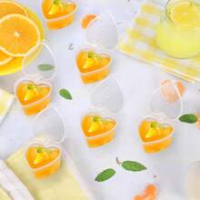 2/10/25/50 كوب بلاستيك صغير على شكل قلب محكم الإغلاق، مناسب لحفظ الكريمة، الجيلي، صلصة الغمس، صلصة السلطة، البودنج، التوابل. مثالي لأكواب الكريمة، الجيلي، الحلويات أو الآيس كريم، الصلصات، الكاتشب، صلصة السمسم، صلصة الخردل، صلصة السلطة، التوابل، وجبات الأطفال، أكواب الغمس، وما إلى ذلك. - شفاف - مشاهدة 2