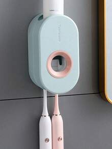 Dispenser & Pemeras Pasta Gigi Otomatis Anti Debu - Rak Penyimpanan Kamar Mandi yang Dipasang di Dinding, Cocok untuk Sikat Gigi, Pengorganisasian Kamar Mandi, Dekorasi Kamar Mandi, Hadiah Hari Valentine, Dekorasi Natal - MultiWarna - View 11