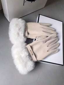 Women's Touchscreen Gloves In Beige, Waterproof With Soft Warm Thermal Lined , Winter Outdoor Gloves Halloween - Hồng - Xem 5