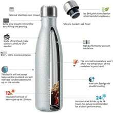 BJPKPK Botella de agua de acero inoxidable, 25 onzas, doble pared, aislada vacío, botella de madera 04(BKcola17magnetite08 17 Onzas de líquido) - Multicolor - Ver 2