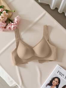 2pcs/Set Minimalist Comfortable Sports Bras For Women, Wireless, Solid Color - Multicolor - View 4