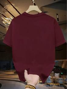 Camiseta Masculina estampada NY antigo bco - bordô - Visão 2
